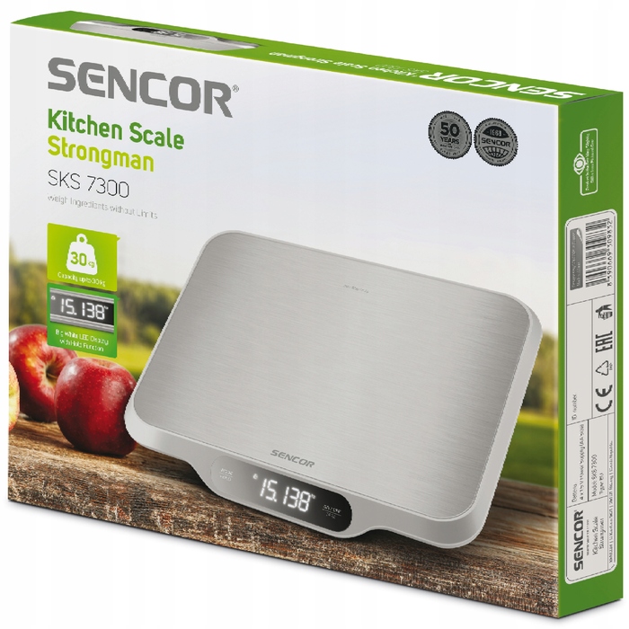 Кухонний ваги Sencor SKS 7300, сріблястий/сірий, до 30 кг