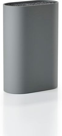 Zone Denmark Singles Knife Block without Knife, Knife Block, Knife Holder, Knife Stand, Storage for all Knives, 17 x 9 cm, Height 24 cm, Cool Grey (Grey)