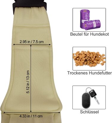 PetLoft Сумка-переноска для собак, реверсивна, регульована, Cross-Body Carrier з кріпленням для нашийника (Хакі)