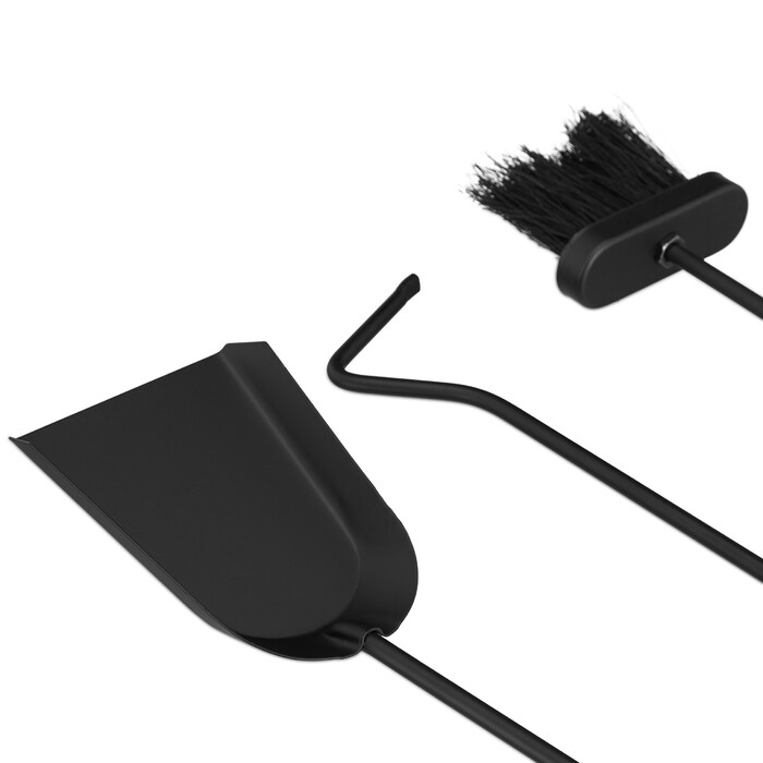 Relaxdays Modern 4-Piece Fireplace Tool Set with Stand