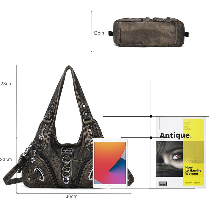 Сумка жіноча Angelkiss Hobo велика, повсякденна, через плече, бронзова (801bronze)