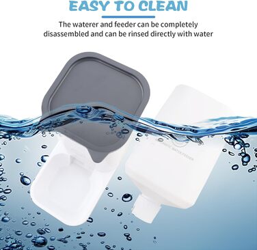 Автоматичний годівниця для котів, 2.1 кг, годівниця та диспенсер води для собак 3.8 л, без електромережі, без PBA, для подорожей, білий