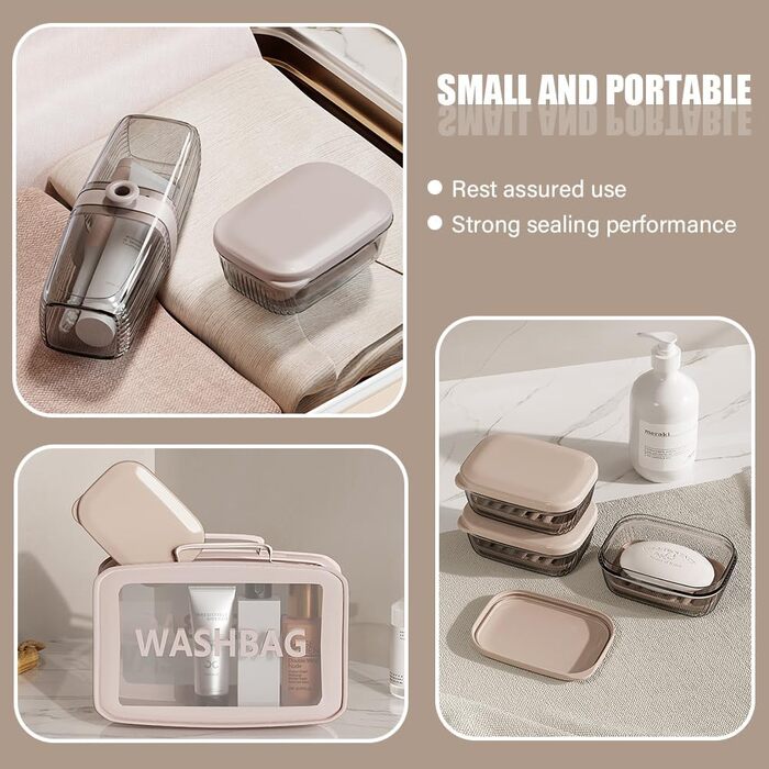 Водонепроникний тримач для мила з піддоном: для ванної кімнати, подорожей, кемпінгу