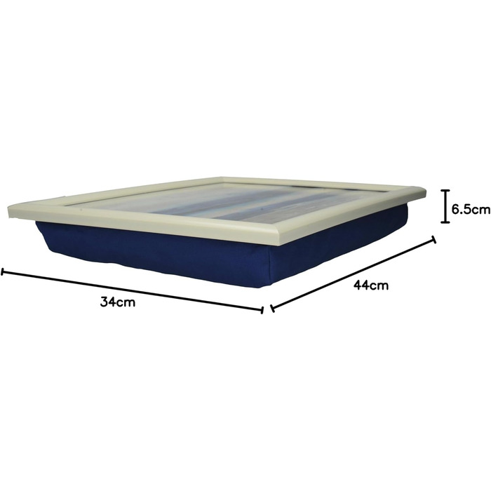 Creative Tops 'Blue Abstract' Cushioned Lap Tray, 44 x 34 cm (17
