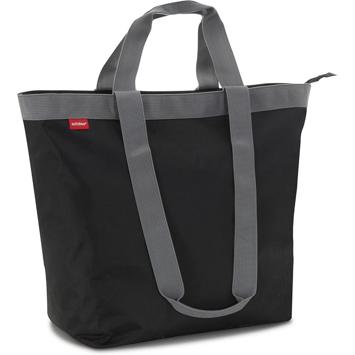 Achilles shopping bag, leisure bag, tote bag made of polyester with zipper, washable & reusable for shopping, sports, pool, beach, 51 cm x 20 cm x 40 cm