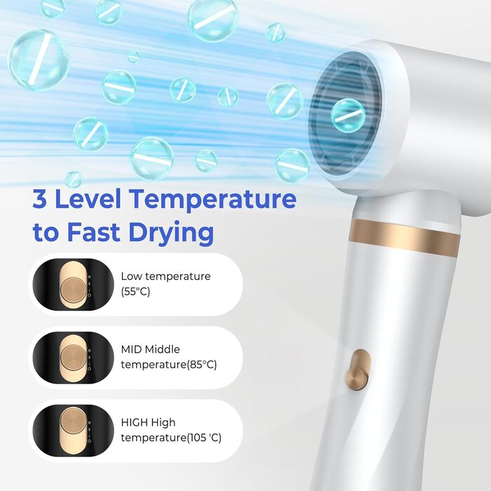 Airstyler 5 в 1: Фен-щітка, плойка, стайлер для об'єму, укладання та випрямлення волосся, 1000W, білий