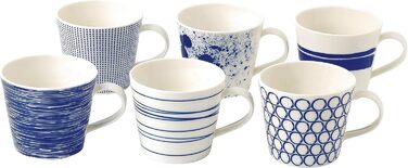 Royal Doulton Pacific 9 cm Porcelain Pacific Cups, 6 Pieces, Blue, 13.72 cm, 6