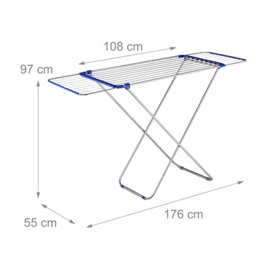 Relaxdays Extendable Clothes Drying Rack made of Stainless Steel