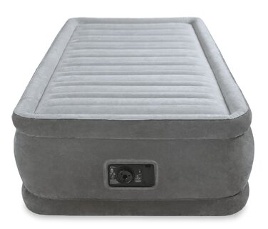 Надувний матрац Intex 64412 Comfort Plush Elevated, сірий, для дорослих
