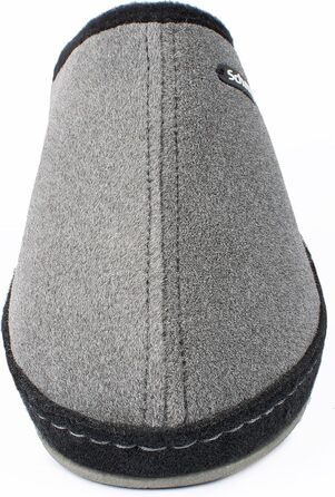 Чоловічі фетрові домашні тапочки Schawos 6030, теплі, з підкладкою з вовни, з устілкою, неслизька підошва (45 EU, Антрацит 10w)