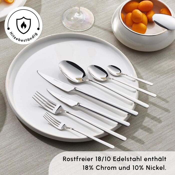 Karaca Boreas 12-Person Cutlery Set, 84 Pieces - High-Quality Stainless Steel Tableware Set for Exquisite Table Culture