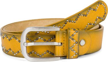 Жіночий ремінь StyleBreaker з пряжками, однотонний, 100 см, гірчичний