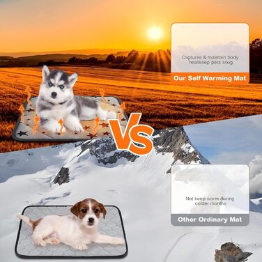 Самогріюча ковдра для котів та собак Namalu зі зірковим малюнком, 45x45 см. М'яка, тепла, неслизька, для дому та вулиці. Можна прати.