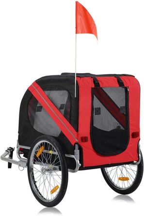 Причіп для велосипеда Zoomundo для собак, зелений/чорний - срібна рама