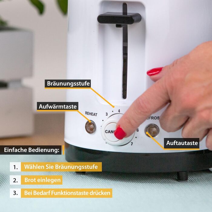 Тостер TZS First Austria 4-х секційний з широким прорізом, 1400 Вт, з підсвічуванням, з лотком для крихт, підставка для тостів, теплоізольований корпус, регулювання температури, корпус з нержавіючої сталі, функція розморожування, центрування хліба, білий