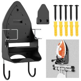 Підставка для праски, кріплення для гладильної дошки, чорна, для дому, ванної кімнати та пральні, електрична, до 13,7 см