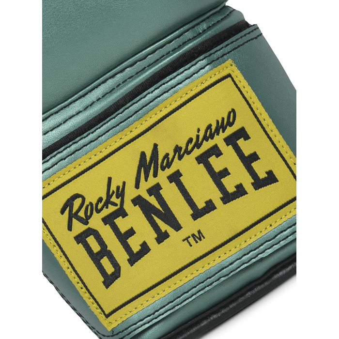 Боксерські рукавички BENLEE з екошкіри Rodney (Металевий зелений/Чорний, 10 oz)