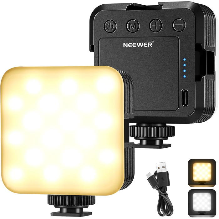 NEEWER NL-36AI RGB LED панель для відеозйомки: 8W, 2700K–7500K, регульоване RGB освітлення, 4000mAh, металева, для DSLR, стрімінгу