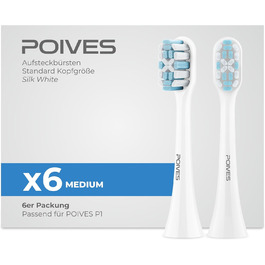 Електрична зубна щітка POIVES P1 Pro з датчиком тиску, 72000 рухів, 4 роки гарантії, 111 днів без ризику, тривалий час роботи акумулятора, колір Midnight Blue (Silk White)