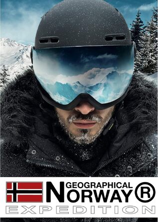 Чоловіча толстовка-худі Geographical Norway Flyer з капюроном та кишенєю-кенгуру, теплий світшот на блискавці, чорний, розмір S