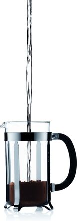 Френч-прес Bodum Chambord 1 л глянцевий + набір склянок Pavina 6 шт подвійні стінки 0,35 л