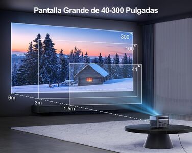 Проектор Mini Beamer 4K Smart з WiFi6, Bluetooth, Dolby Audio та підтримкою Netflix | 1080P, Автофокус, Вертикальна корекція, Короткофокусний, Вбудовані додатки (Бежевий)