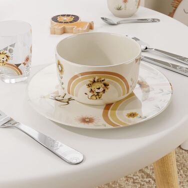 Набір дитячого столового прибору Villeroy & Boch Boho Kids (4 шт.) з нержавіючої сталі, сріблястий/платиновий, придатний для миття в посудомийній машині