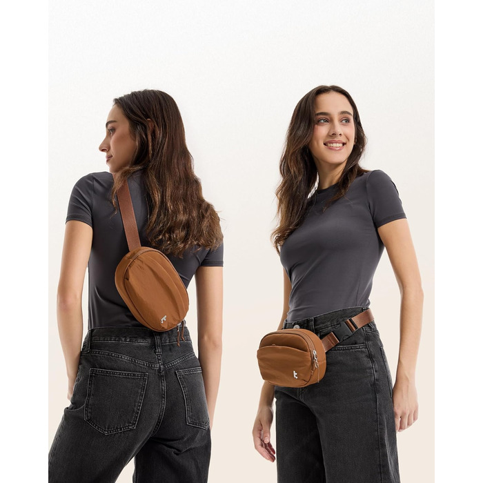 tomtoc жіноча поясна сумка-слінг з RFID захистом, 1.5 л, зелений (карамель)