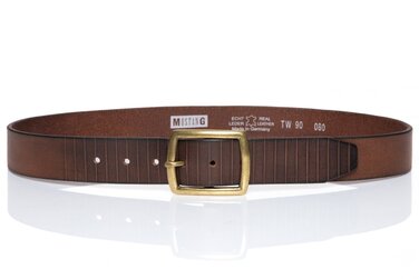Чоловічий шкіряний ремінь Mustang BELT, класичний, коричневий, 110 см
