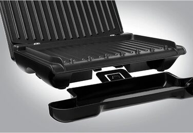 George Foreman Contact Grill & Panini/Sandwich Maker - 24x17cm - 3 Portions - Steel Red - Reduces Up to 42% Fat