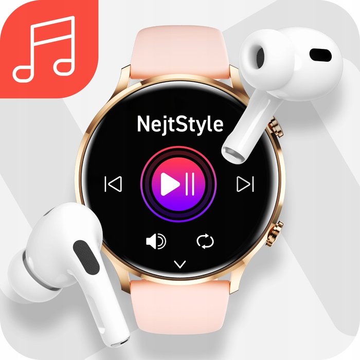 Жіночий смарт-годинник NejtStyle: можливість дзвінків, українське меню, золотий колір