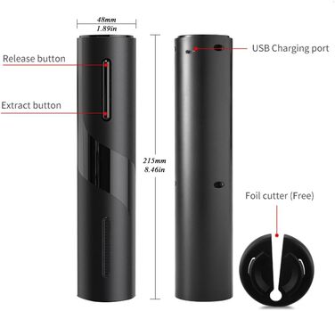 Електричний відкривачка для пляшок вина AIKARO, автоматичний, перезаряджуваний