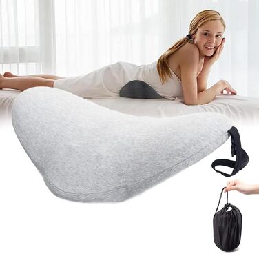 BBL Pillow, Brazilian Butt Lift Accessory After Surgery with 8 Massage Bumps, Brazilian Butt Lift Pillow for Sleep After BBL and Relaxation – Removable and Washable, Grey