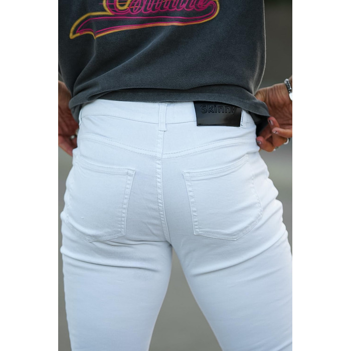 Чоловічі рвані джинси GINGTTO Skinny Stretch Slim Fit (білі, 28W/32L)