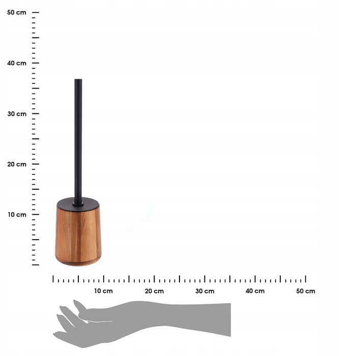 Декоративний ергономічний йоржик для туалету Acacia з натурального дерева акації, 37,5 см