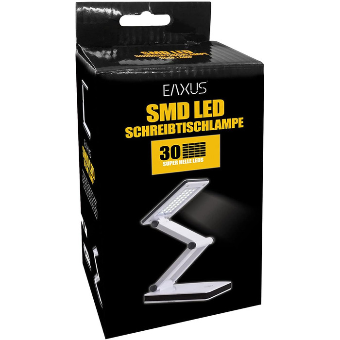 LED лампа настільна Eaxus® з USB, регульована яскравість, стильний дизайн, білий колір