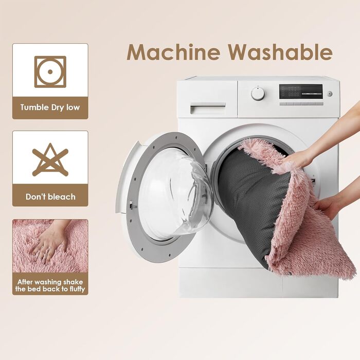 М'яке ліжко для собак EHEYCIGA, 60x45 см, рожеве. Зручне, миється, з антиковзаючою основою. Ідеальне для маленьких собак.