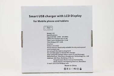 Зарядний пристрій Schnellladestation PD20W QC3.0 7-в-1 з LCD-дисплеєм, Multi-USB, для iPhone, iPad, Samsung, Huawei - Чорний