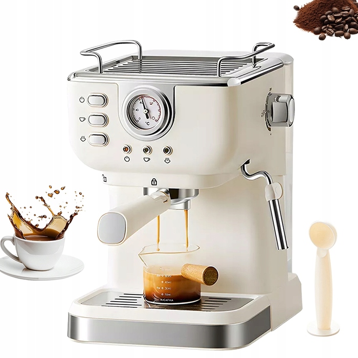 Автоматична кавомашина Bedee, тиск, 1050 Вт, біла