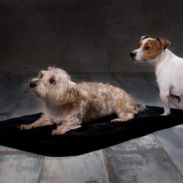 Килимок для собак Werner Christ з натуральної овечої вовни, 50 x 80 см, чорний