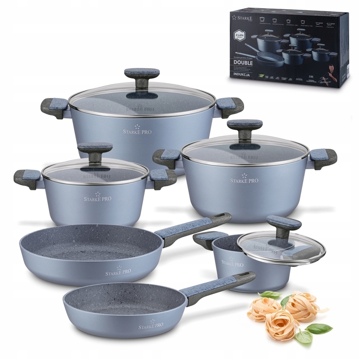 Набір алюмінієвих каструль Starke Pro Double, 10 предметів