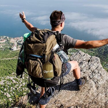 Гамак туристичний Ultraleicht Glymnis для відпочинку на природі, 275x140 см, 300 кг, темно-зелений/коричневий