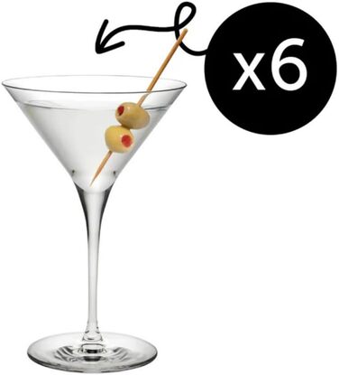 Набір келихів для Мартіні, 6 шт, 175 мл, без свинцю, придатні для миття в посудомийній машині. Келихи для Cosmopolitan, келихи для коктейлів, келихи для вечірок (люкс набір 6 шт)