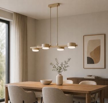 Підвісна люстра Elko-Lighting Mono Ecru 4 точки світла GX53
