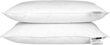 Homescapes 2-Pack Pillows, 48 x 74, high-quality goose down and feather pillows, sleep pillows certified by Responsible Down Standard and Oeko-Tex, with 100% cotton cover