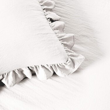 Lush Decor Bedspread with Ruffled Skirt, Polyester, White, King Size