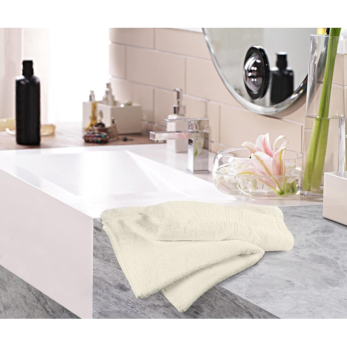 Набір преміум рушників для рук Utopia Towels, 100% бавовна, ультрам'які та гігроскопічні, 600 г/м², слонова кістка, 40.6 x 71.1 см, 6 шт.