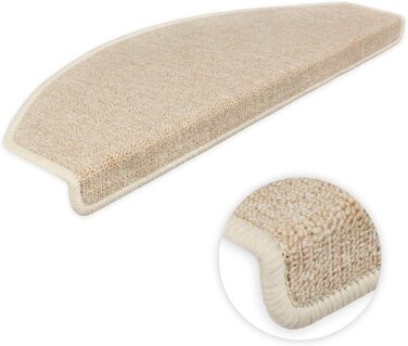 Kettelservice-Metzker Rambo Step Mats, Beige Half-Round, 15-Piece Value Set