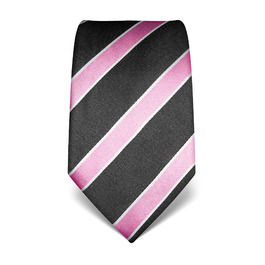 Краватка чоловіча Vincenzo Boretti, шовк, смугаста, антрацит, 8 см (для костюма та сорочки, бізнес, весілля)