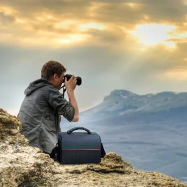 Чохол для камери чорний 26 x 19 x 14 см - універсальний, для DSLR/System Camera, сумка на плече